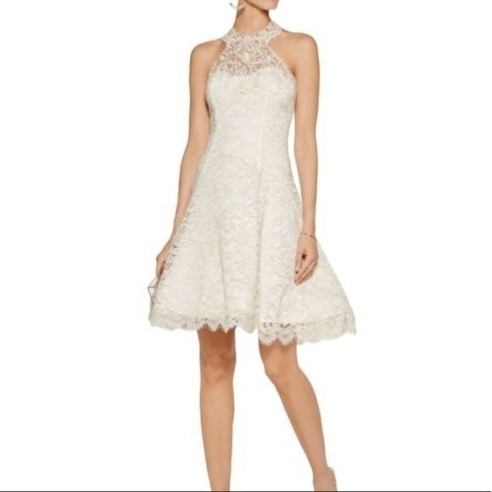 Marchesa Notte Ivory Lace Dress